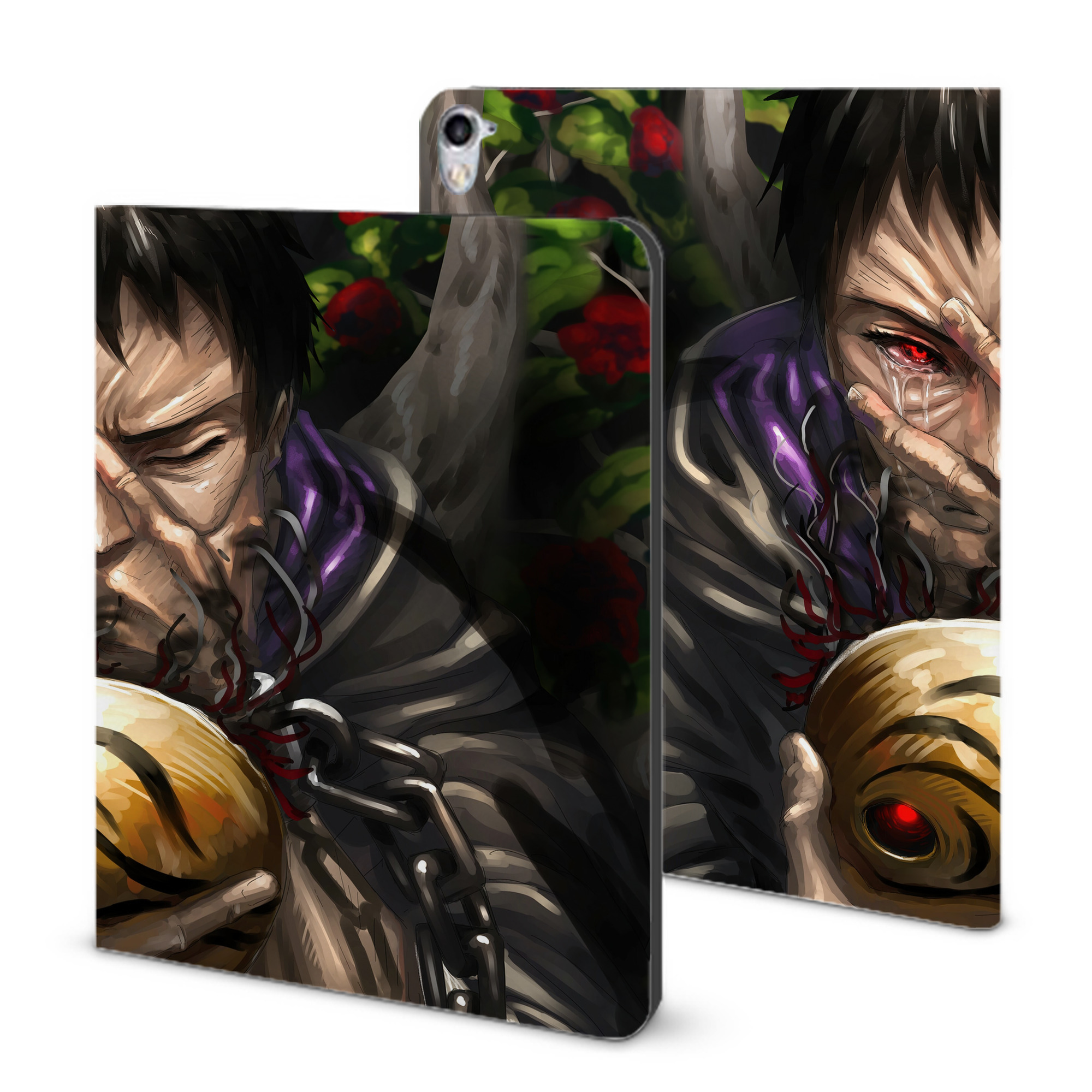 （画像用） NARUTO -ナルト- NARUTO -ナルト- 疾風伝 IPad ケース ブック型 PUレザー TPU 耐衝撃 軽量 薄型 ペン収納なし 全面保護 IPad 各モデル対応